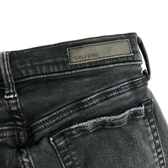 GRLFRND Candice ripped black stretch skinny jeans ankle jegging 27P 27 petite - Picture 3 of 16